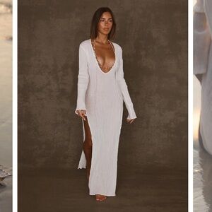 Elegant White Swim Coverup